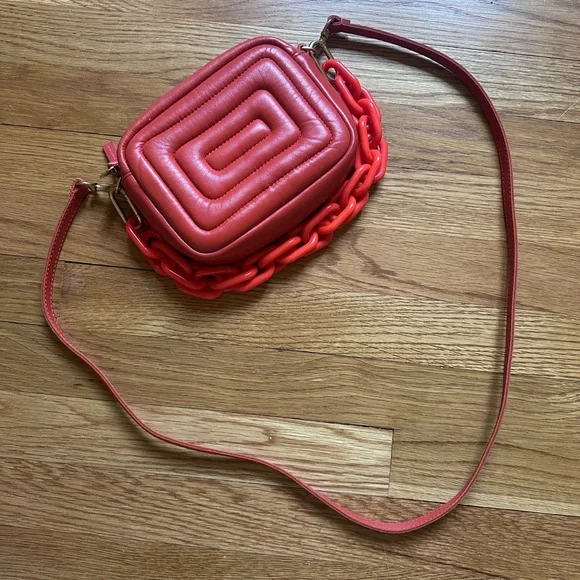 Clare V Lucie bag—bright poppy with shortie strap - Picture 2 of 3